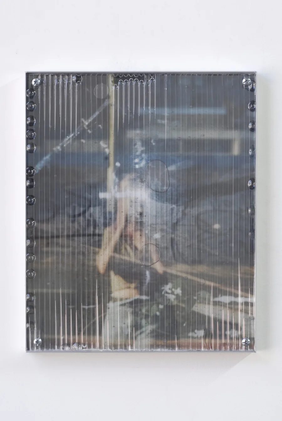 Taylor Steel Gathering Dust 2024 polycarbonate epoxy resin toner acetate enamel aluminium composite panel and stainless steel aluminium frame 31 x 25 5 cm scaled