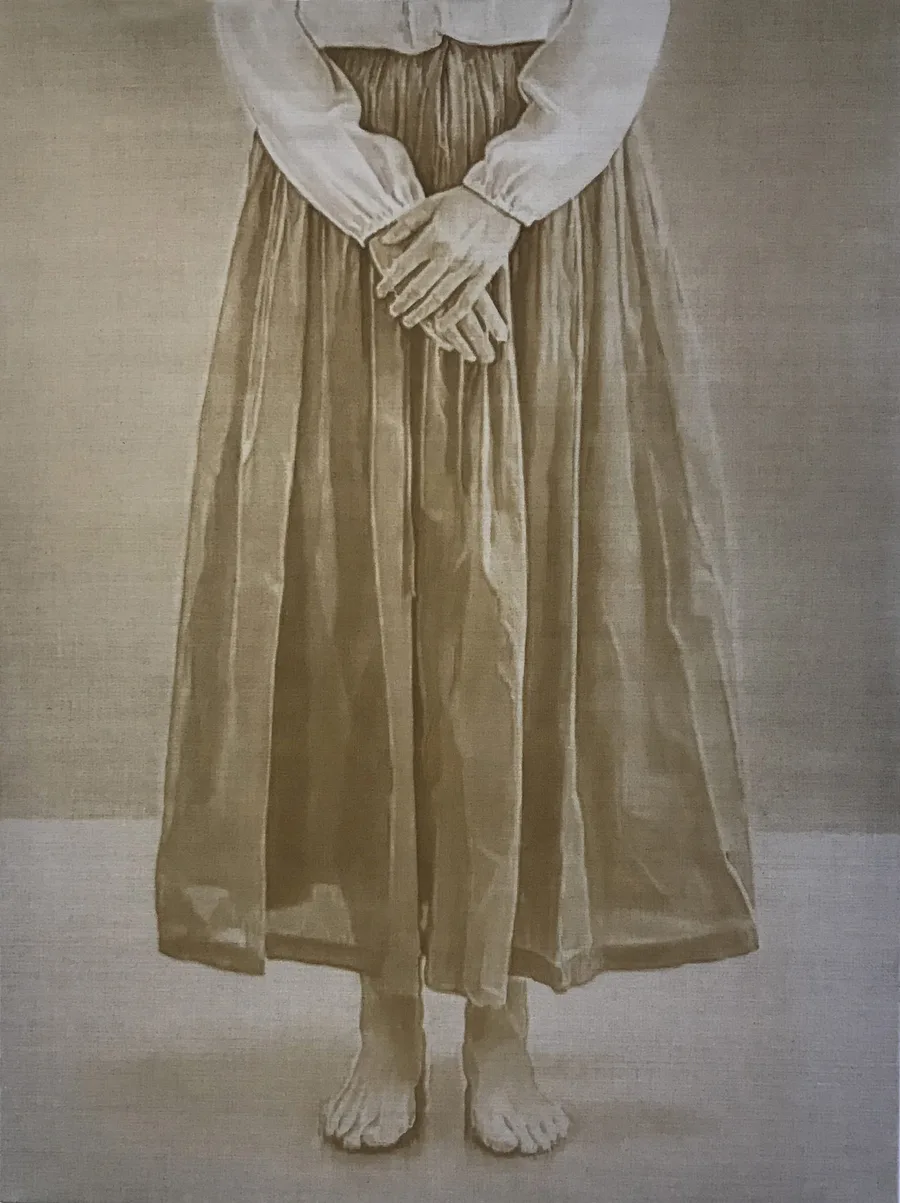 Jacqueline Hennessy, 'How to disappear completely', 2019, oil on linen,122 x 92 cm, National Art School Collection, acquired through the NAS Collection Fund, 2019, © the artist