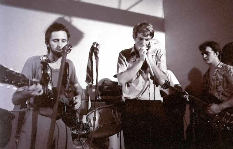 Reg Greedy and Martin at Anthony Doherty Hall Surry Hills 1976 700x447