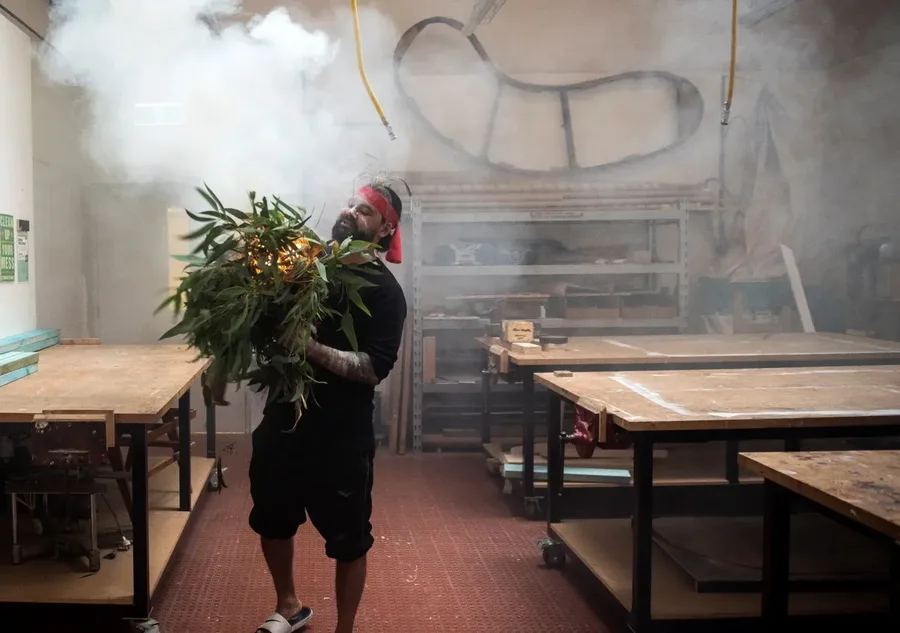 Smoking Ceremony NAS 2022 Photo Peter Morgan e1680241587694