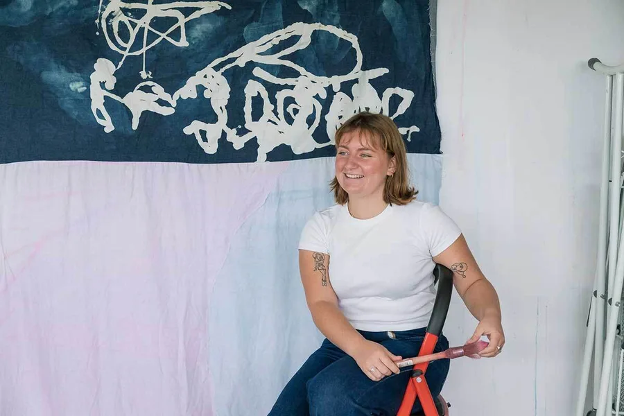 Emily Ebbs during her residency at the Nancy Fairfax Artist in Residence Studio in 2023 002