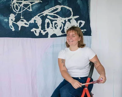 Emily Ebbs during her residency at the Nancy Fairfax Artist in Residence Studio in 2023 002