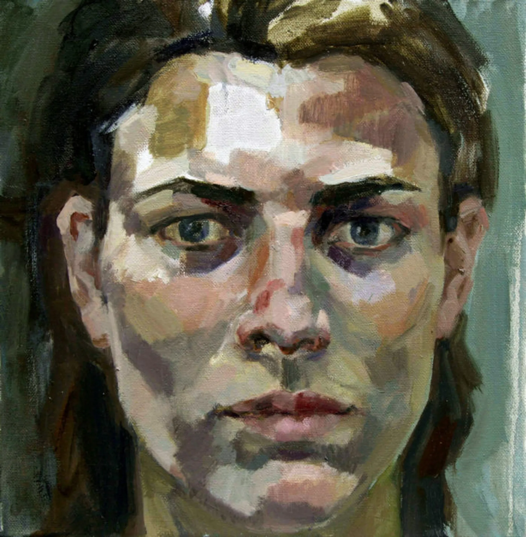 Sophie Cape, 'Self Portrait', 2008, oil on canvas, 30 x 30 cm, National Art School Collection, donated through the Australian Government’s Cultural Gifts Program by the artist, 2018, © the artist