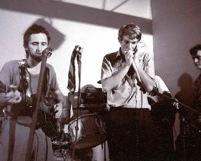 Reg Greedy and Martin at Anthony Doherty Hall Surry Hills 1976