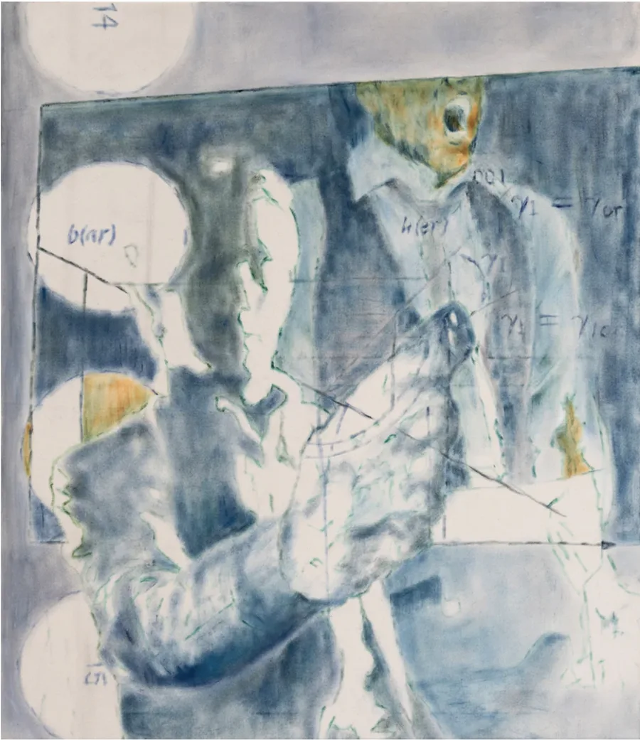 Harrison Chao Specatcular Optical 2024 oil on canvas 110 x 95 cm