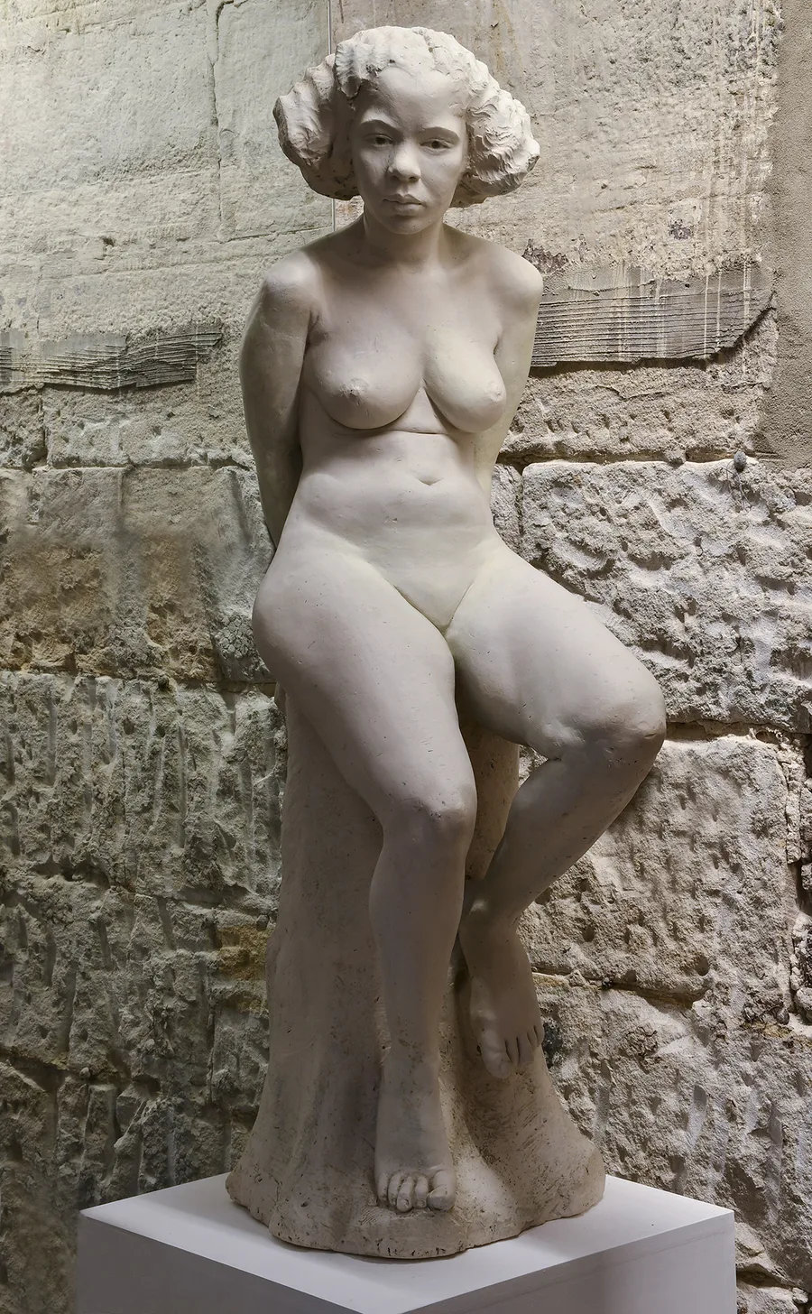 5. Jean Hallstrom, Olive c1935, painted plaster 127 x 54 x 40cm, gift of David and Narelle Spencer-Couper, 2025