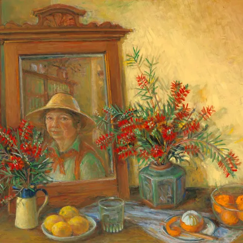 Self Portrait with Bottlebrush
1991