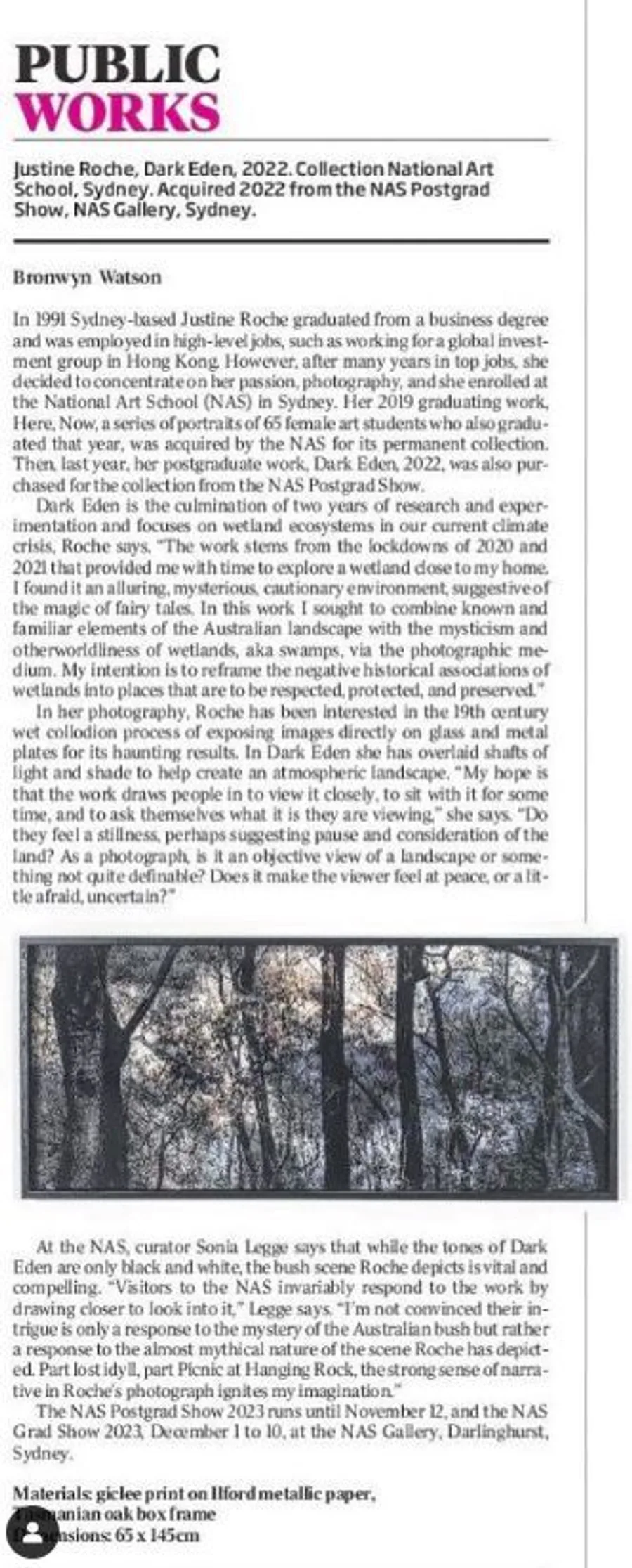 Public works justine roche grad shows