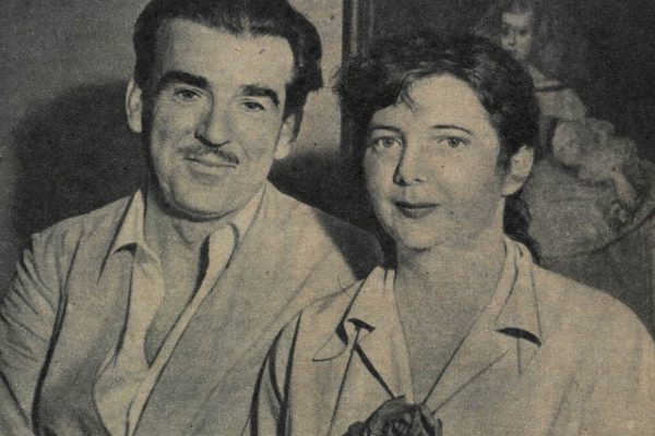 William Dobell with NAS alumni Margaret Olley, 1949